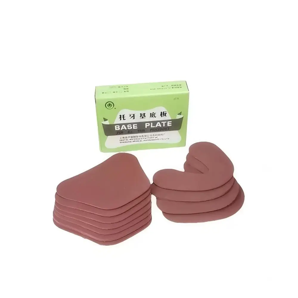 12PCS/Box Dental Tray Base Plate Upper lower jaw Individual Tray Dental Supplies Technician Consumable Equipment Baseplate Wax