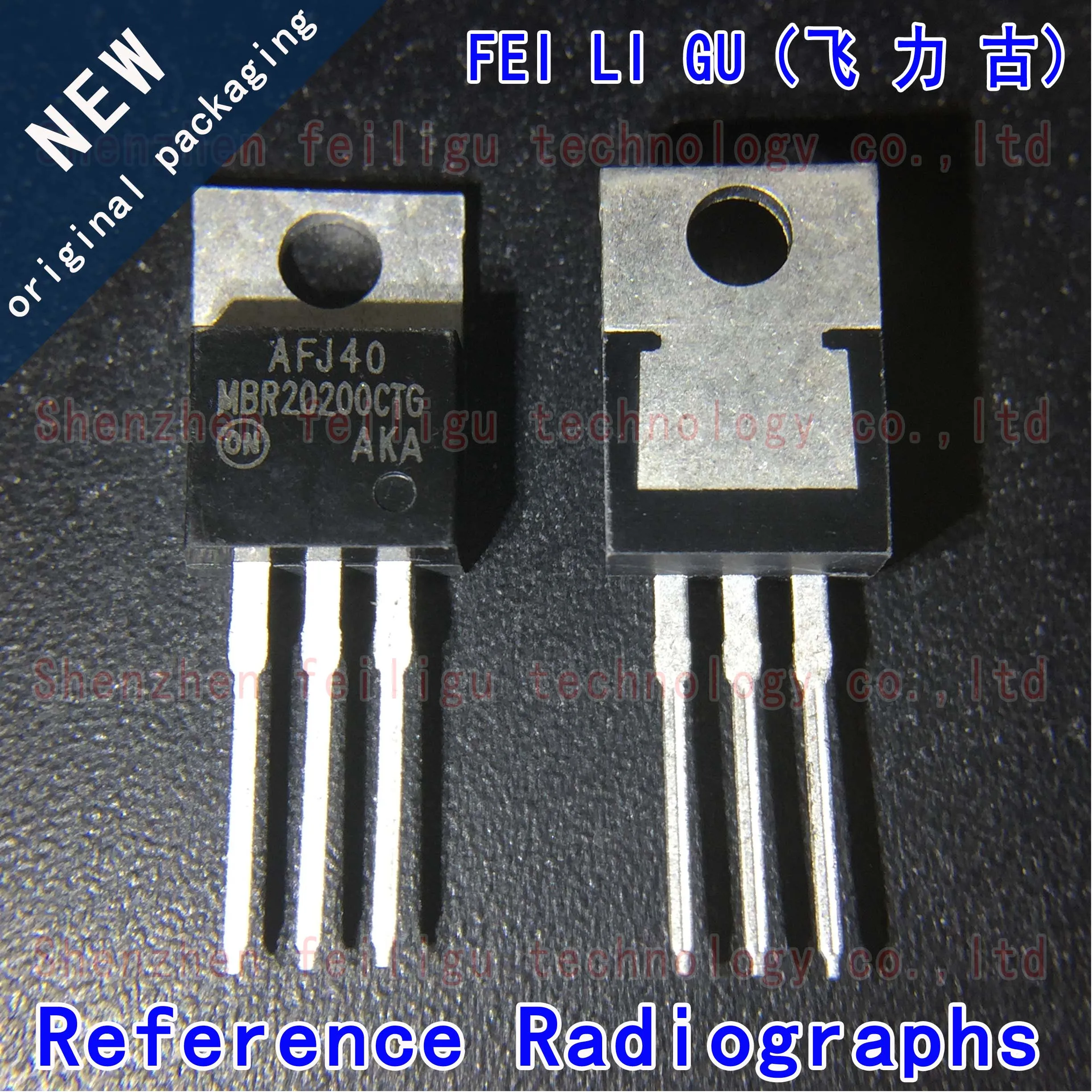 5~50PCS 100% New original MBR20200CTG MBR20200CT MBR20200 package:TO-220 200V 10A rectifier diode