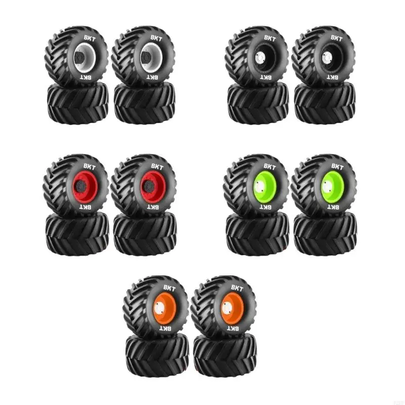 

J2HF 4 Pcs Rubber Wheel Tires for Remote Control Crawlers Mud Tires Accessories