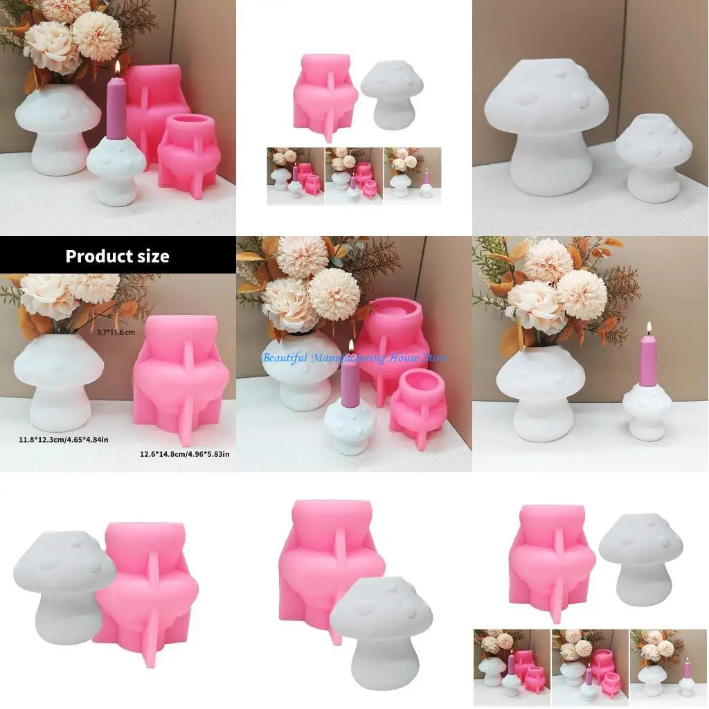 

E56A Форма для вазы для цветов в форме гриба, силиконовая форма для цветов, форма для цветочного горшка, силиконовые формы для