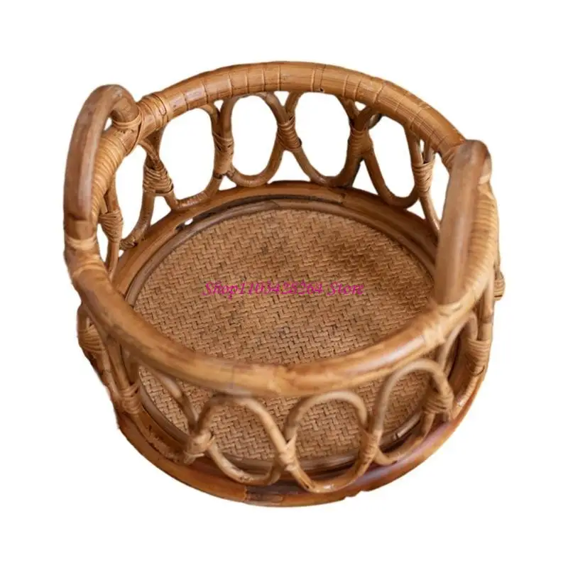  Vintage Rattan Basket Chair Baby Bed Newborn Photography Props for Boys Girls