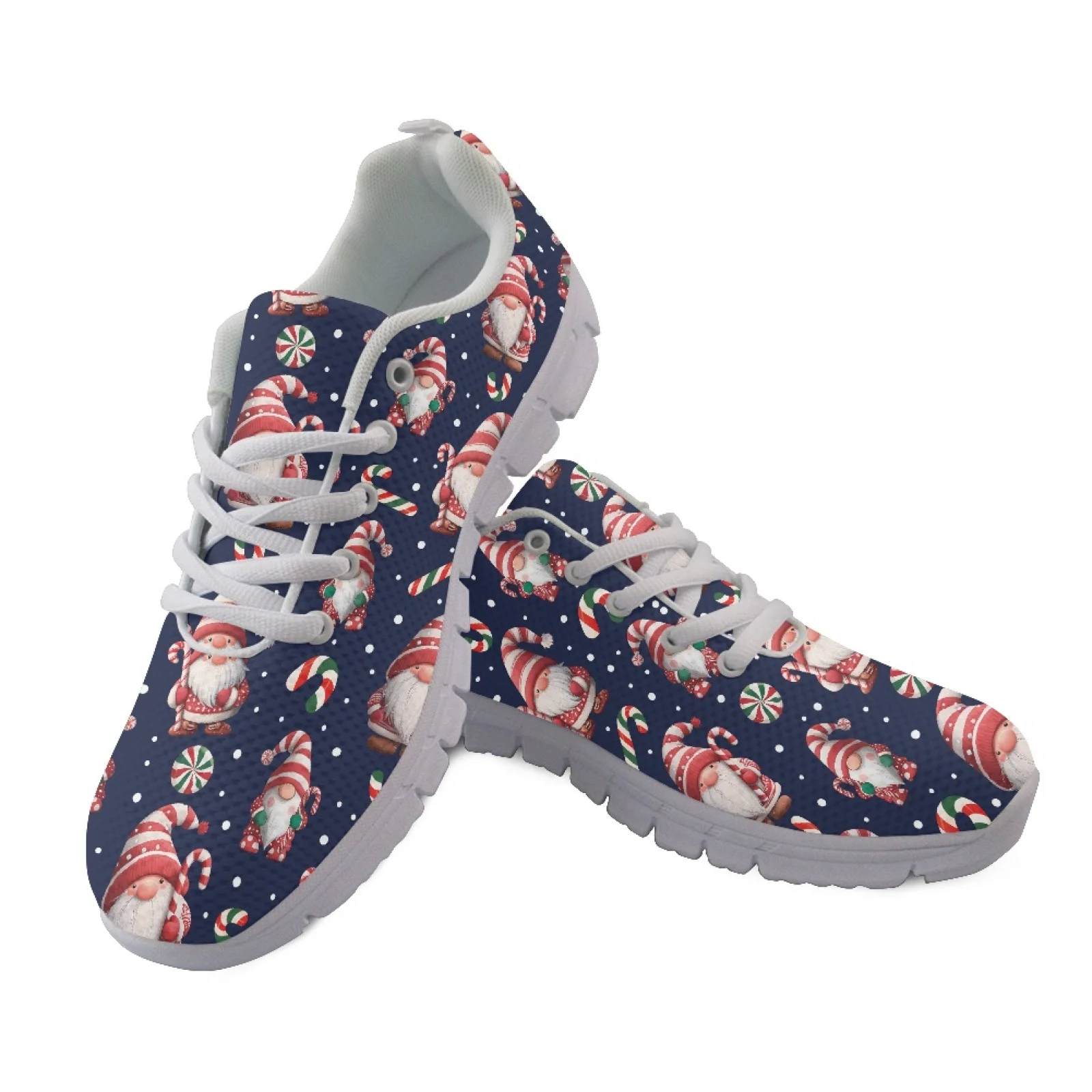 Coloranimal Breathable Lightweight Running Tennis Shoes for Women Running Shoes for Men Women for Gym Santa Claus Candy