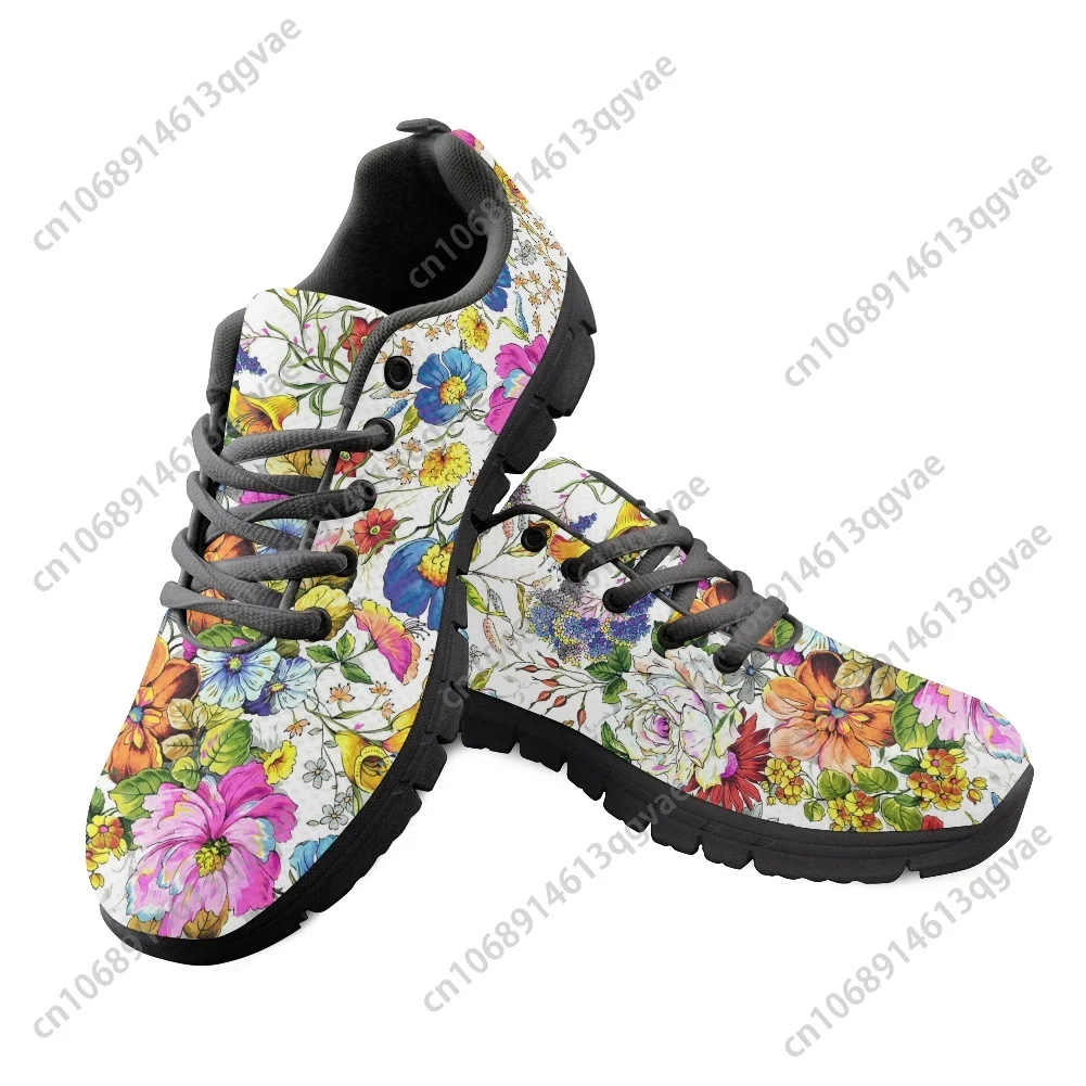 Pretty Dark Tropical Flower Print Sports Shoes Mens Womens Teenager Kids Children Sneakers Tailor-Made Shoe High Quality Couple