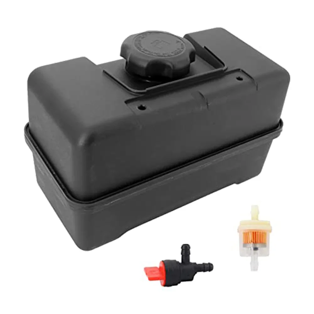 

Fuel Storage Solution 4 Quart Plastic Tank with Integrated Shut Off Valve for Lawn Equipment Meets OEM 691993 Specs