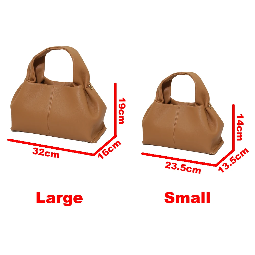 Luxury Soft Pu Leather Shoulder Crossbody Bags for Women 2024 Lady Ruched Hobos Women Handbag Designer Women Bag Fashion Simply