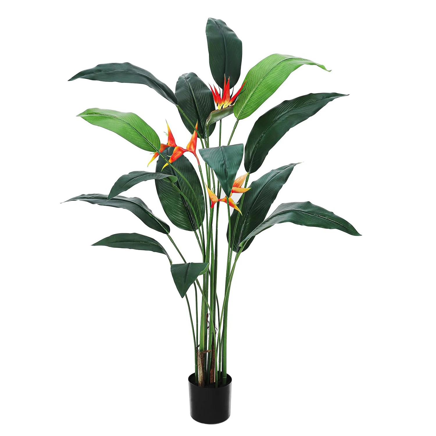 

6FT(72in) Artificial Bird of Paradise Plant Fake Palm Tree for Indoor Outdoor Modern Decor Faux Plants for Home Office Perfect