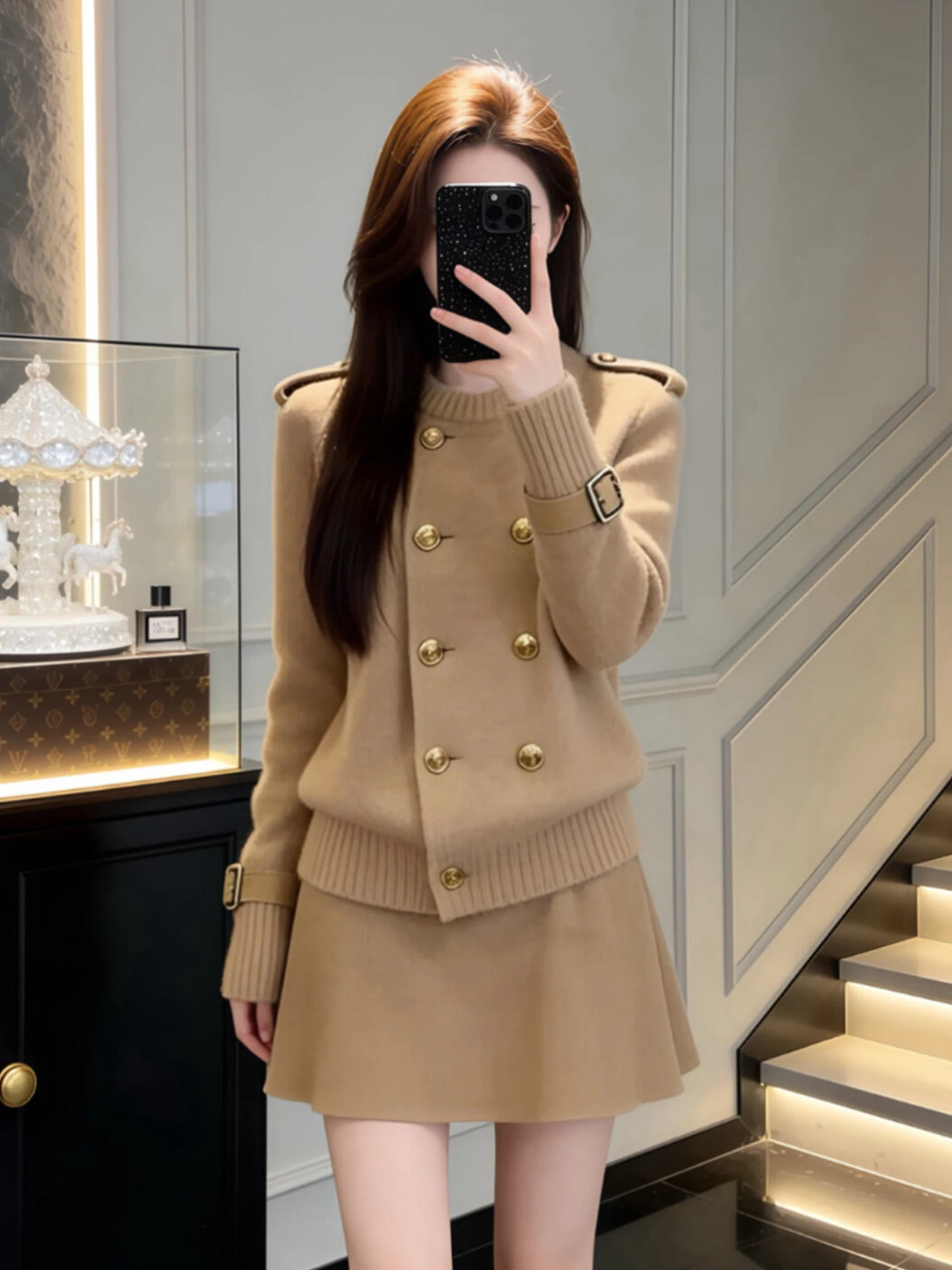 

Корейский вязаный свитер-кардиган для женщин: элегантный, премиальный, весенняя новинка, уютный, стандартный крой, средней мягкости