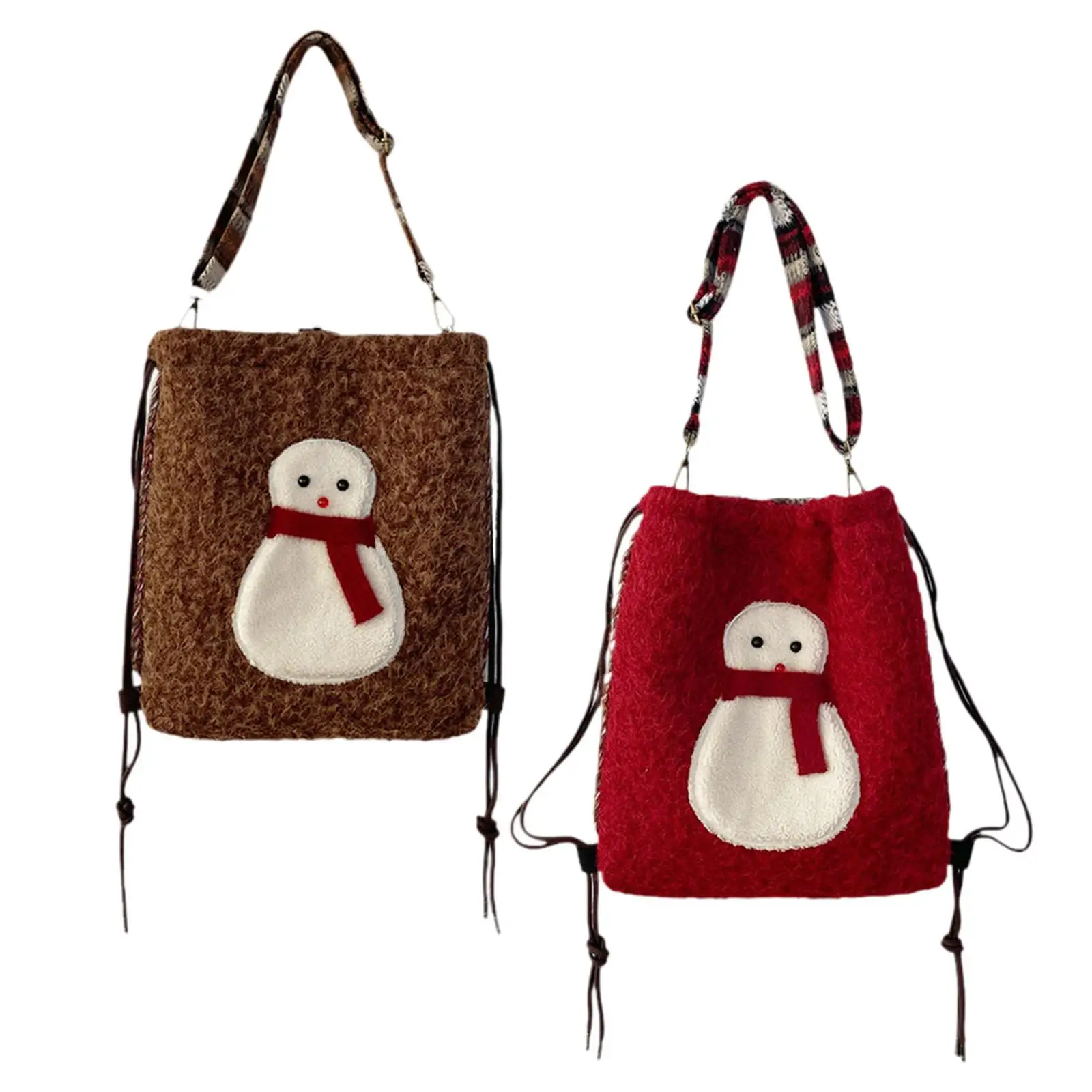 

Christmas Shoulder Bags with Adjustable Shoulder Strap Rucksack Snowman Backpack for Party Backpacking Travel Summer Outdoor