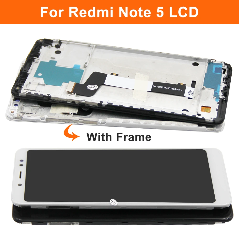 AMOLED for Xiaomi Redmi Note 5 Pro LCD Display Digital Touch Screen with Frame for Xiaomi Redmi Note 5 MEI7S MEI7 Replacement