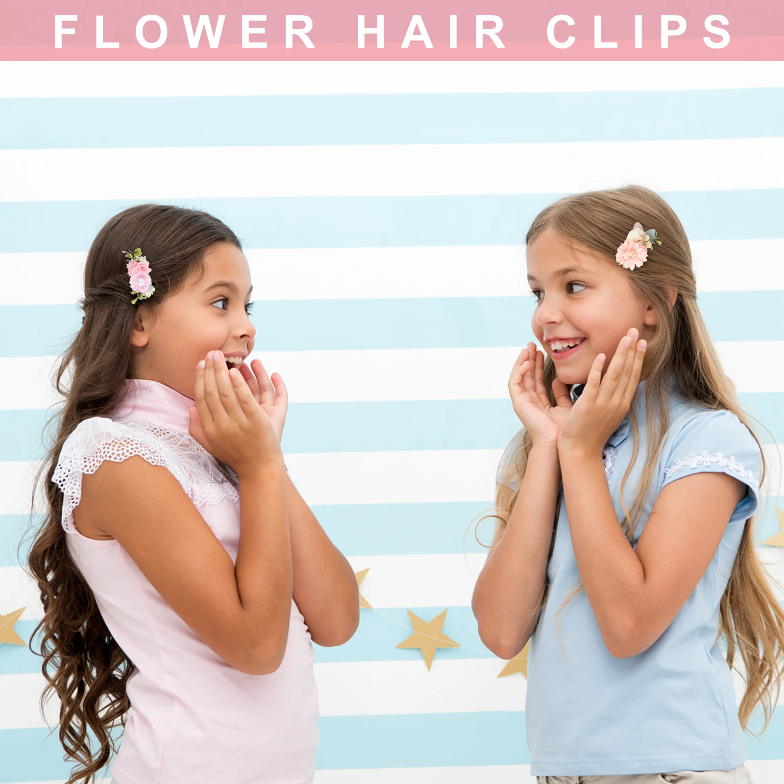 

6 Pcs Flower Hairpin Barrettes for Women Fine Clips Accessories Girls Pins Ladies