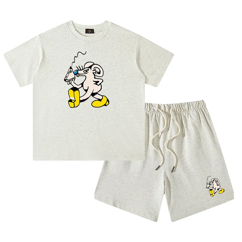 Fashion Boys Summer Clothes 2024 New Kids Sets T-shirt Cartoon letters Print Short sleeve Shorts Children Outfits Festival Gifts