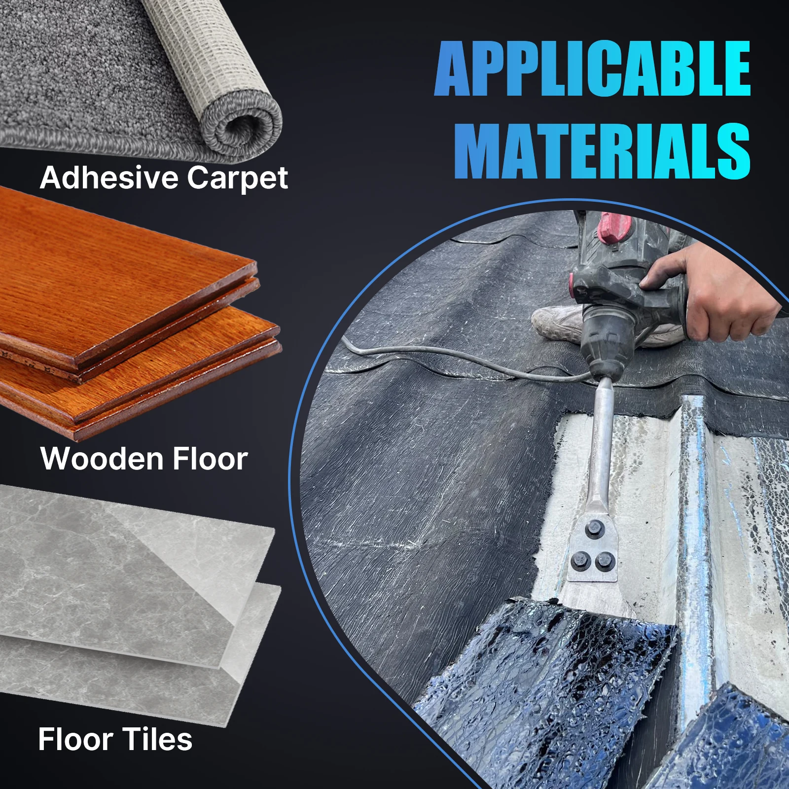 Vearter 100X300mm SDS Plus Raschietto per pavimenti Martello rotante Lama sostituibile Scalpello Pala per piastrelle Rimozione cemento mattoni
