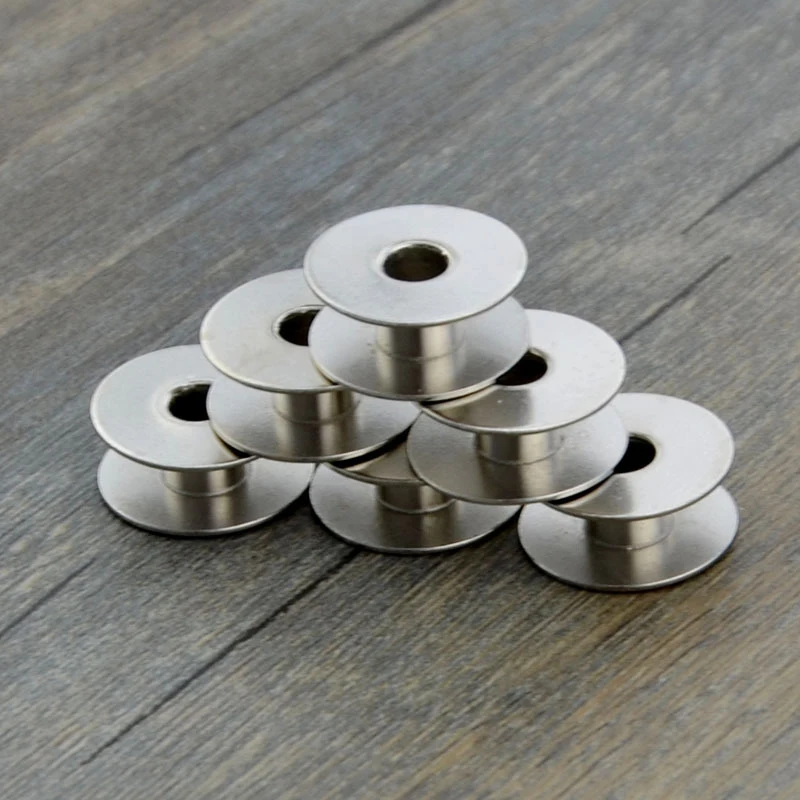 5/20pcs Sewing Machine Metal Bobbins Industrial Sewing Machine Parts High Hardness Flat Car Iron Bobbin Shuttle Craft Sew