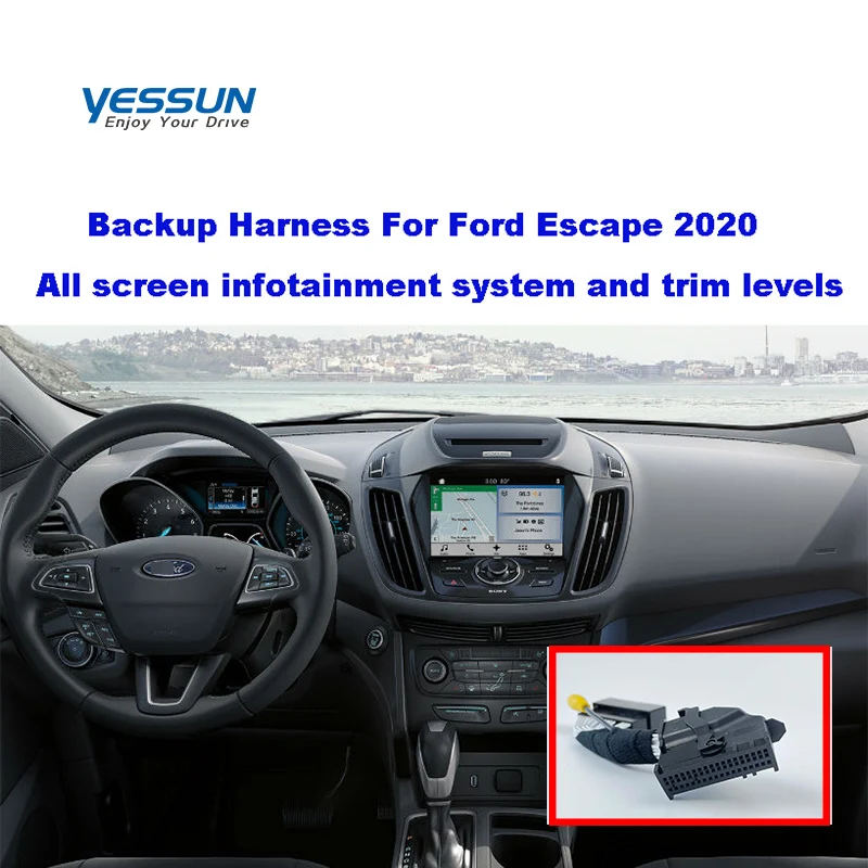 

Vehical Rear Camera Harness For Ford Escape 2020 all screens and trim levels infotainment radio adapter cable car backup camera