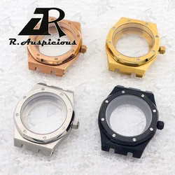 42mm Sapphire Glass Stainless Steel Watch Case Fit NH35/NH36/8215/2115 Movement Star Anise Watches Accessories 26mm Watchband