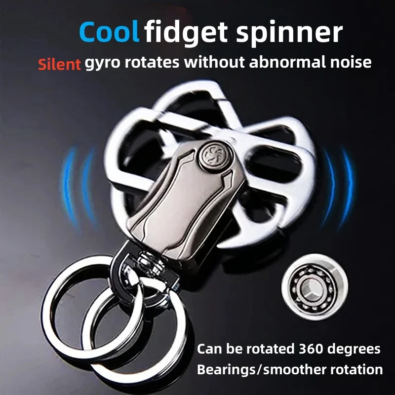 

Multifunctional Keychain Rotating Fingertip Gyroscope Key Clip Fingertip Gyros Simple Portable Function Tool Fashion Accessories