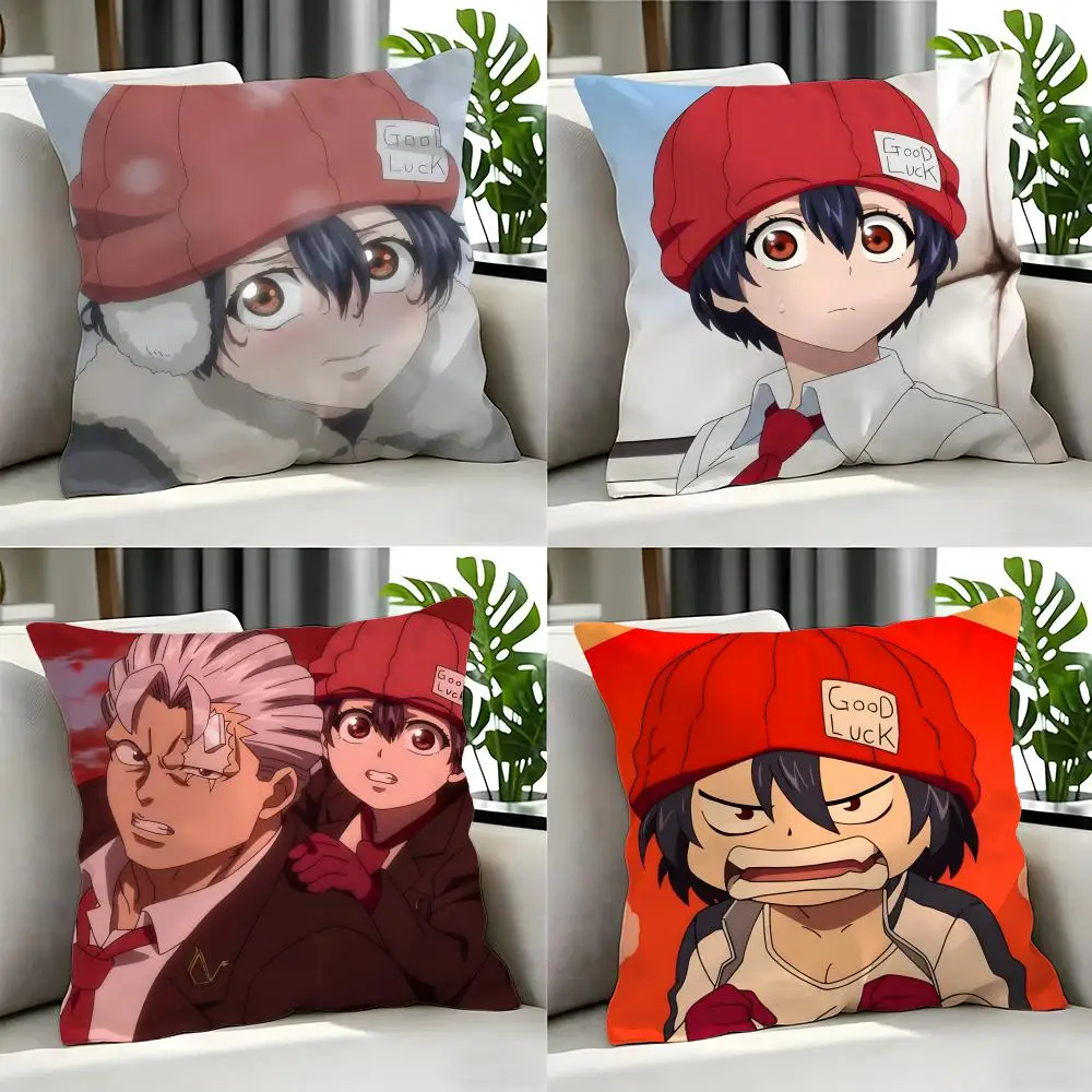 anime Undead Unluck Cushion Cover Cushion Cover Set 4Pcs 50x50 45x45 40x40 Pillowcase Decorative Sofa Home Decor