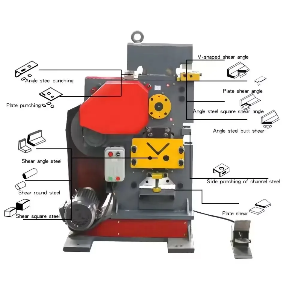 

Factory Price New Condition Metal Sheet Iron Worker Multi-purpose Punching Shearing Machines Mechanical Punch Shear Machinery