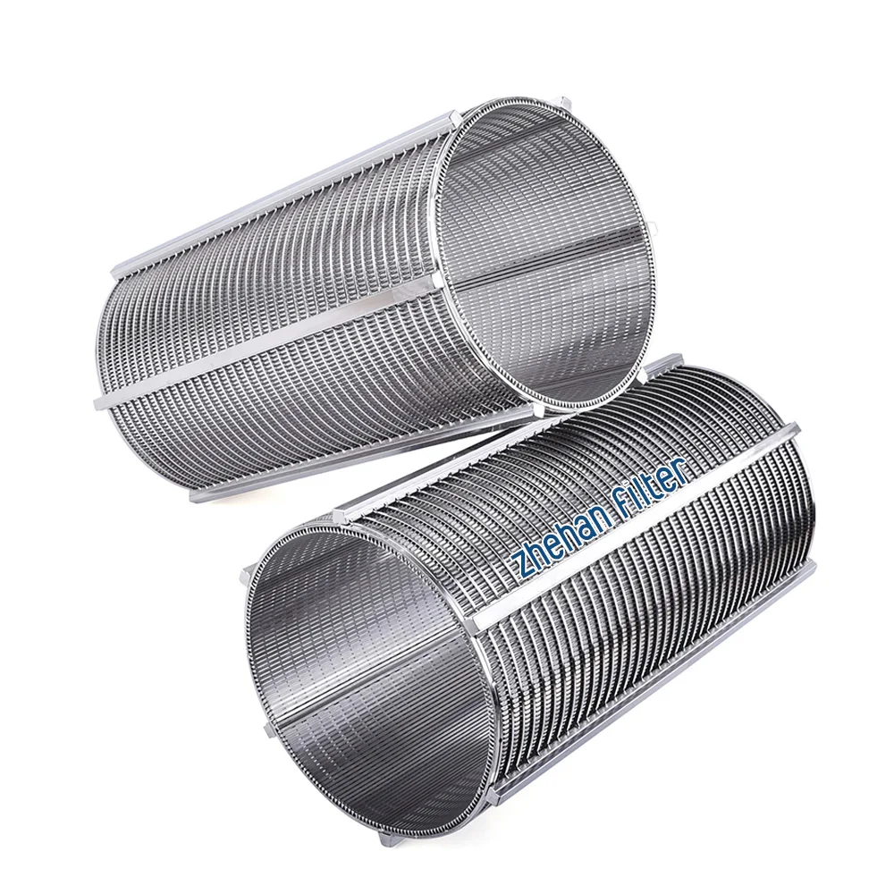 Solid Liquid Separator Stainless Steel 304/316 0.5mm Wedge Wire Screen Basket Flange/Tri-clamp Connections Filter Supplies