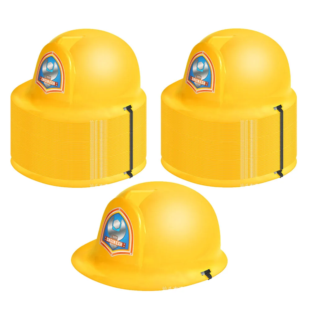 1/3/5/10/20pcs Yellow Construction Worker Hard Plastic Hat Helmet Kids Boy Engineering Theme Birthday Party Decoration Supplies