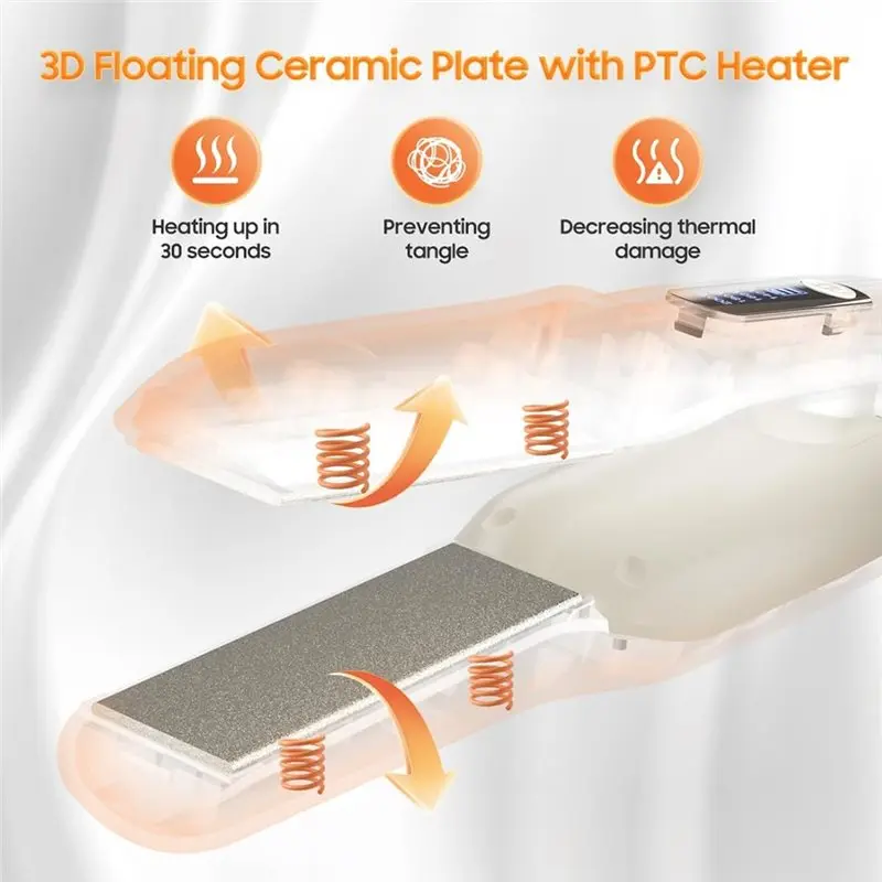 【TODAY فقط】مشبك تمليس الشعر الصغير المحمول للاستخدام المزدوج، أداة فرد الشعر القابلة لإعادة الشحن