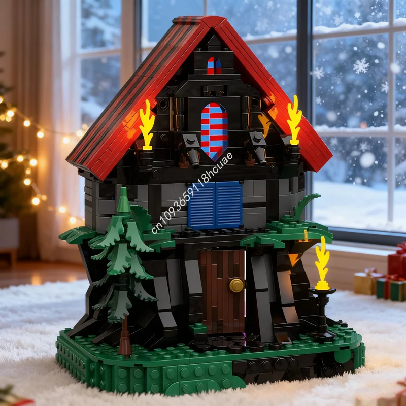 

887 шт. MOC Majisto S Волшебная модель мастерской, строительные блоки, архитектура, сборка, сделай сам, образование, Рождественский подарок, детская игрушка на день рождения