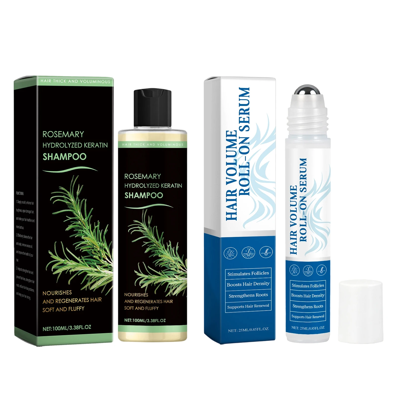 Rosemary Hair Growth Serum Reduce Hair Loss Strengthening Hair Roots Anti Itch Increases Hair Density Deep Nourishing Shampoo