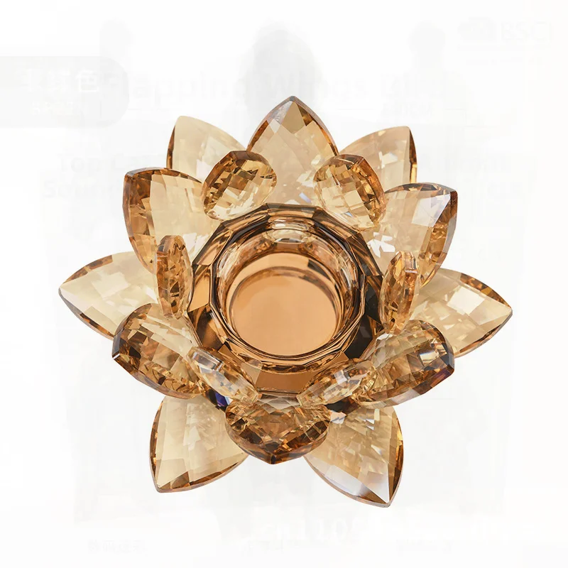 Crystal Lotus Buddha Office Counter Decoration for Living Room Porch Direct Factory Wholesale Chinese Style Home Decor