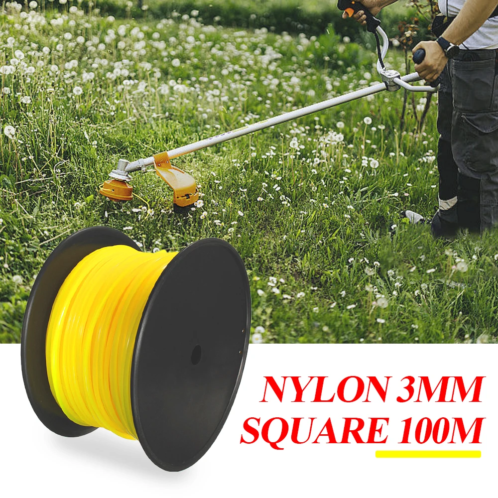 Grass Trimmer  Lawn Mower Line Nylon Spiral Brush Cutter Rope Head Trimmer for Grass Line Mowing Wire Accessory 100x3mm