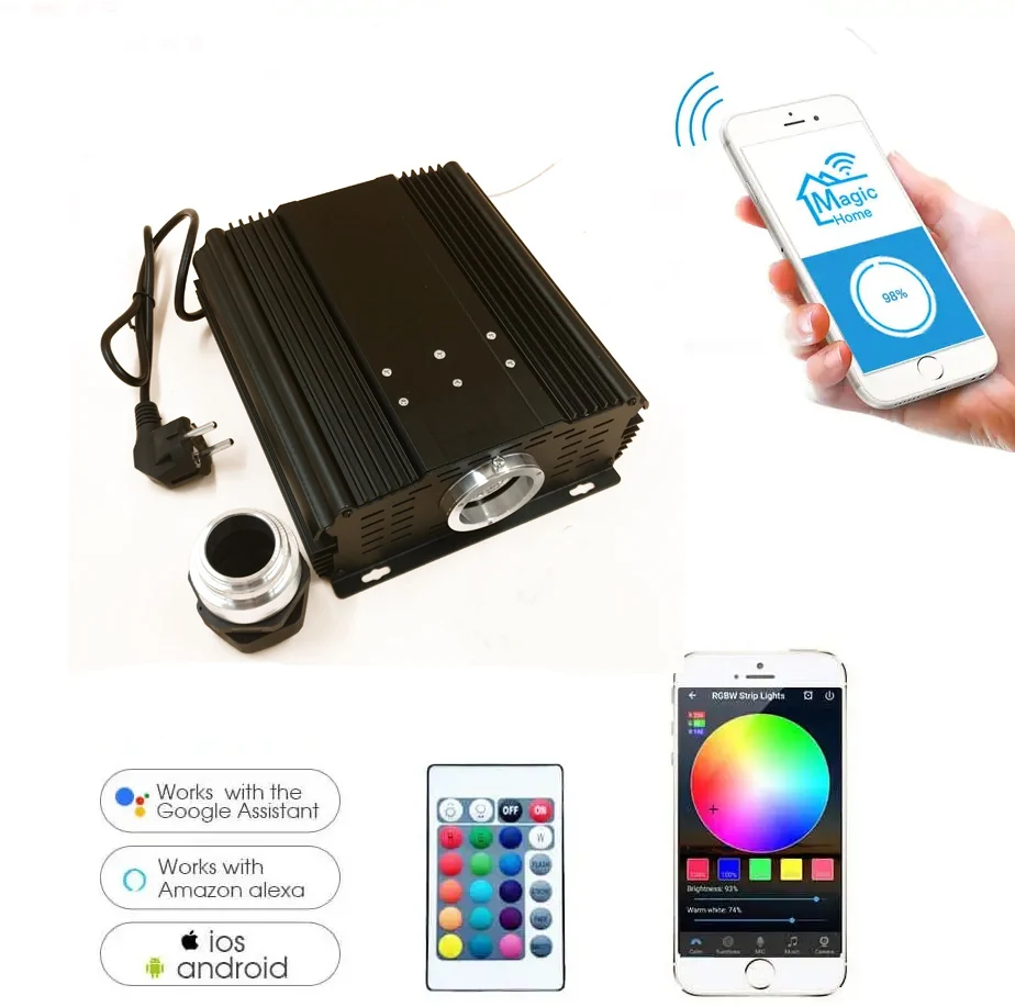 Magic Home App Control Wifi  2.4G RF Remote Control  RGBW LED  Fiber Optic Light
