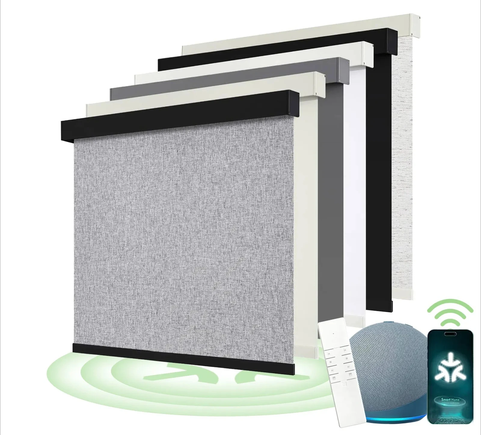 Window Shades Hight Quality Jacquard Fabric Thermal Insulated Window Door Blind Custom Size Roller Blind Matter Smart