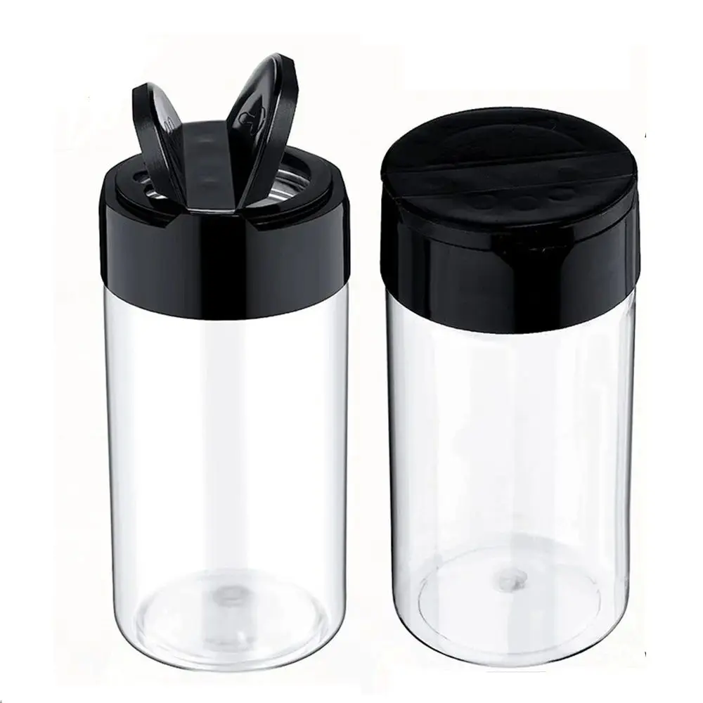 1Pc Clear Plastic Spice Jar with Shaker Lids Kitchen Seasoning Containers for Kitchen Storing Spice Powders