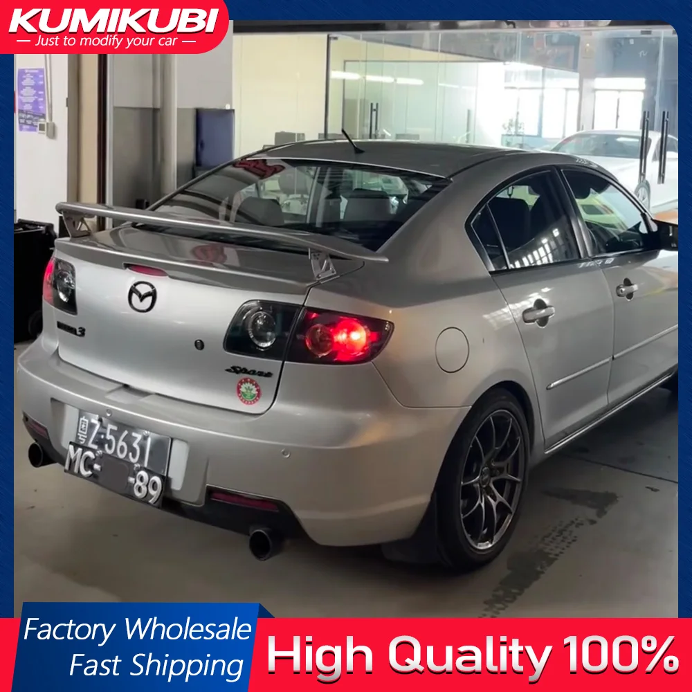 

For Mazda 3 Sedan 2004 to 2013 RX8 Style Car Styling ABS Plastic Rear Spoiler Wing Tail Trunk Lid Cover Auto Decoration