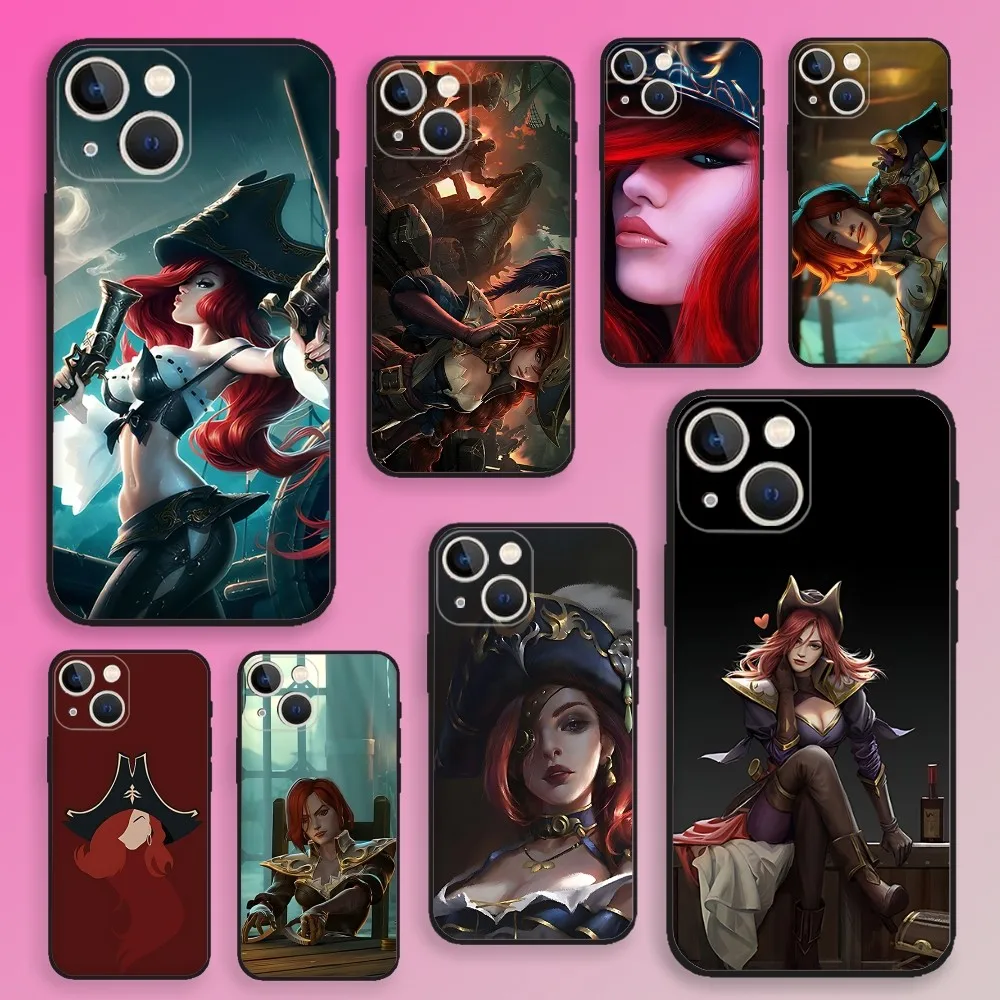 

M-Miss F-Fortune Game L-Lol Phone Case For iPhone 16,15,14,13,12,11,Plus,Pro Max,XS,X,E,SE,Mini Soft Silicone Black Cover