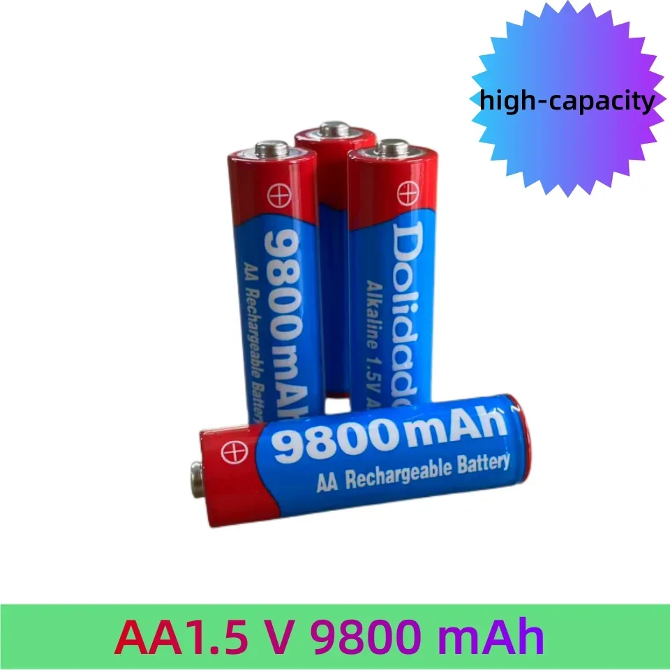 Rechargeable Battery 1.5V AA 9800mAh 1.5V Alkaline for Computer Clock Radio Video Game Digital Camera