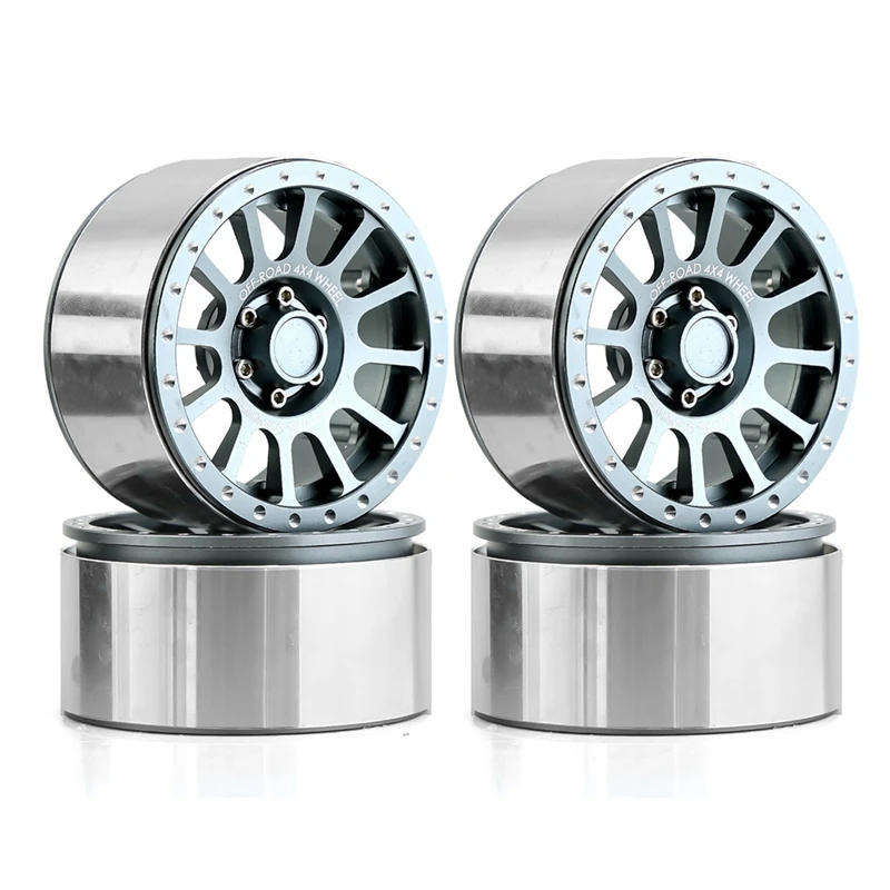 

X18A-4Pcs 2.6 Inch Metal Beadlock Wheel Rim Hub For 1/8 1/10 RC Crawler Car TRAXXAS TRX4 Axial SCX10 Wraith RR10 Capra