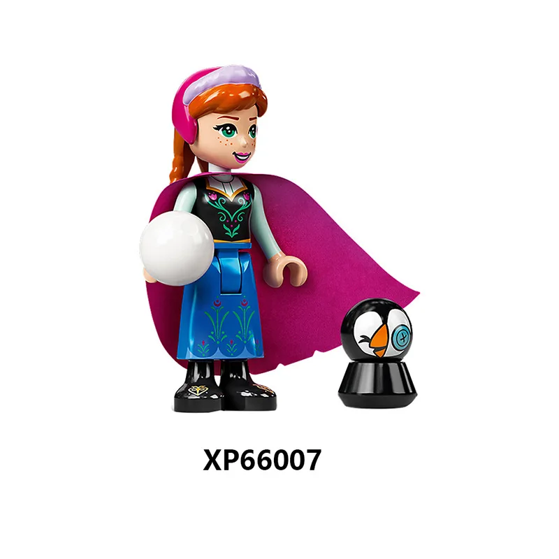 Hot Toys Film series  Action Figures Frozen girl Anna Xuebao Princess Elsa assembled Compatible building blocks Mini Dolls toys - view 3