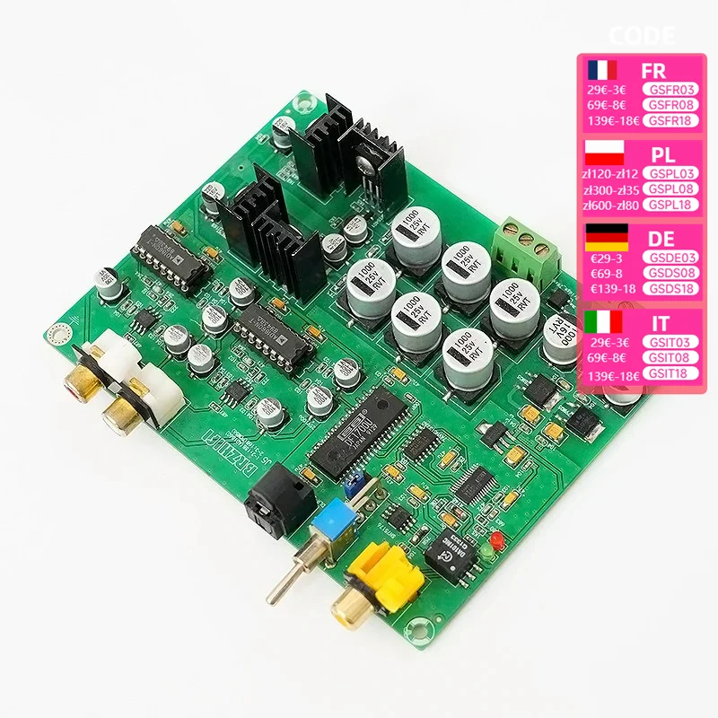 Nvarcher PCM56 Dual Parallel Fiber Coaxial Decoder Board 16BIT 48K