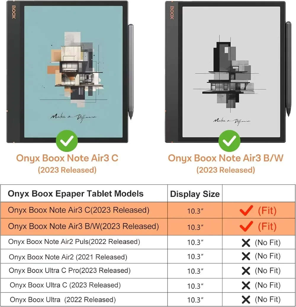 Slim Flip Book Funda For Onyx Boox Note Air 3 C 3C 10.3\