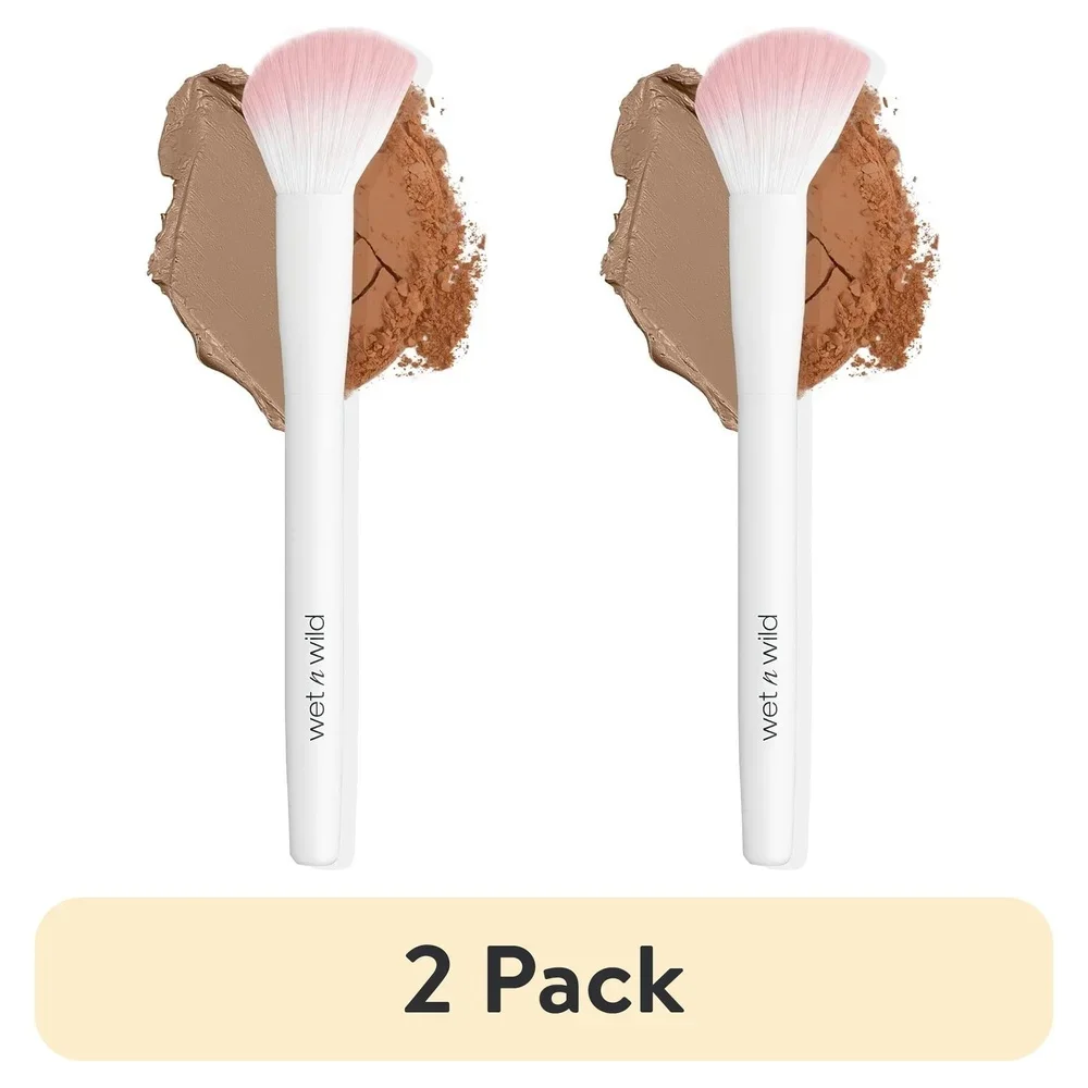 

Набор контурных кистей из 2 упаковок, ультра плюшевые синтетические кисти для макияжа, эргономичная ручка, изогнутая щетина, точное нанесение, все макияж