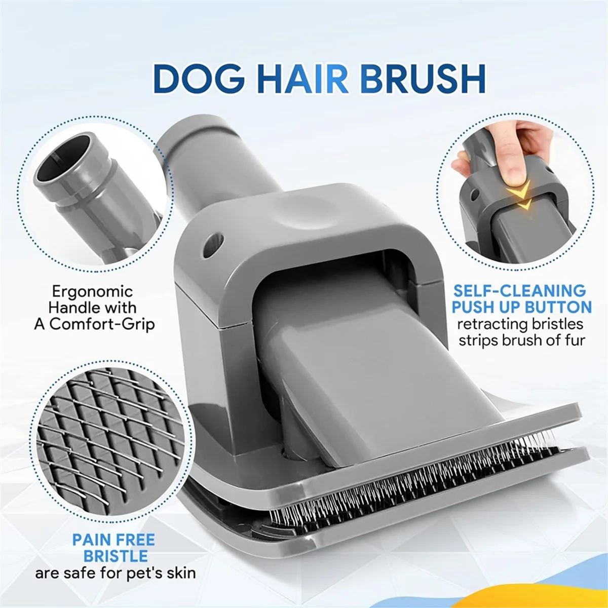 Groom Dog Brush for Dyson V11 V10 V8 V7 V6 Dog Pet Hair Brush Extension Hose and Adapter Pet Grooming Kit Tool 921001-01