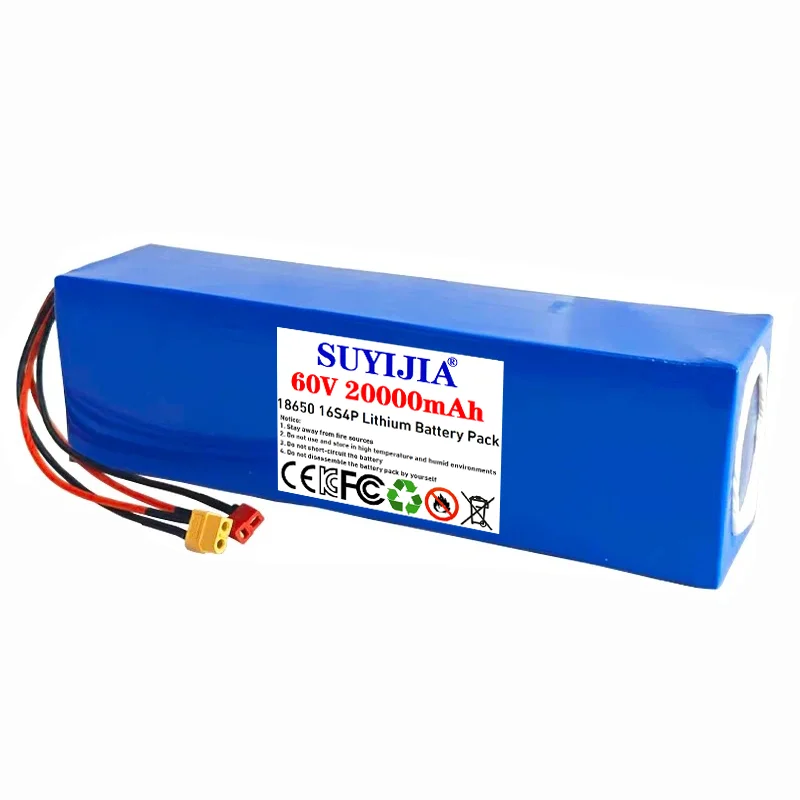 Air fast transportation 60V New Full Capacity Power 18650 Lithium Battery 20ah Lithium Battery Pack 16S4P Suitable for 250-2000W