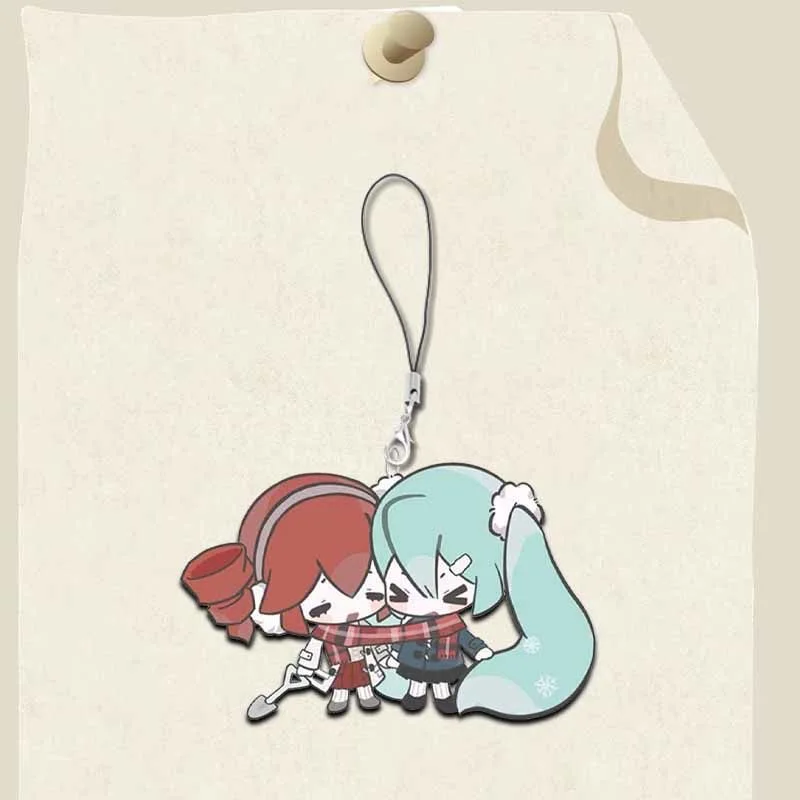 휴대 전화 체인 사운드 거리 장어 귀여운 아크릴 휴대 전화 매는 밧줄 가방 매는 밧줄 주변의 악센트 테토 친구에게 선물 보내기