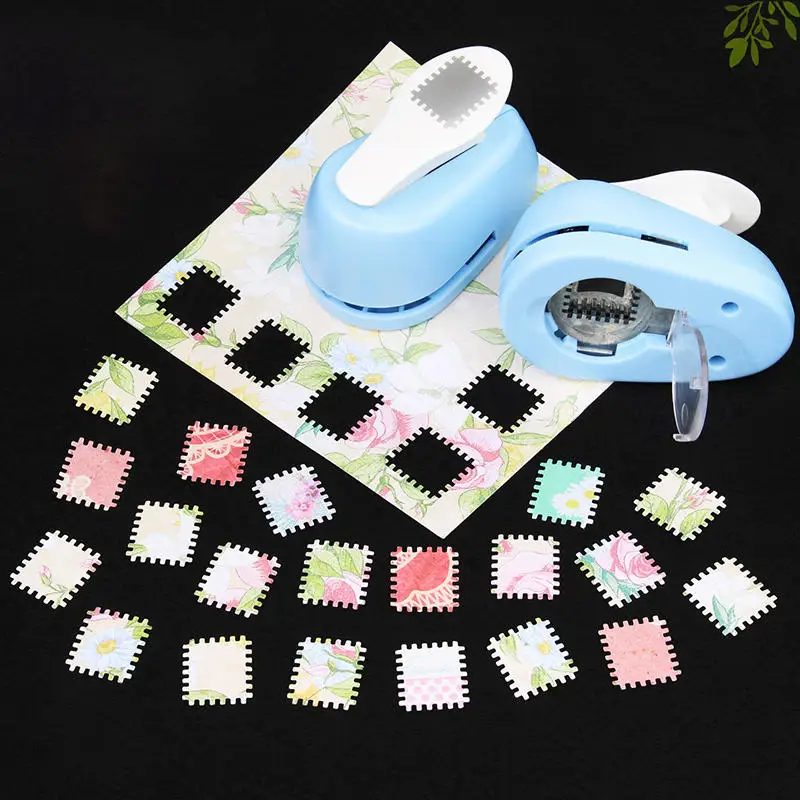 

New Stamp shape Craft Punch Embossing Machine Round Hole Punch Toothed Puncher Embosser