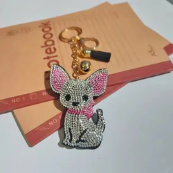 Creative Cat Crystal Keychain Pendant for Women and Car with Tassel and Metal Keyring Key Accessories Wholesale Price