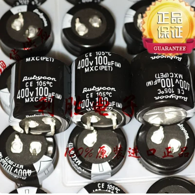 

10PCS-100PCS 100UF 400V Japanese Ruby RUBYCON capacitor 400V100UF 25 * 25 MXC MXR