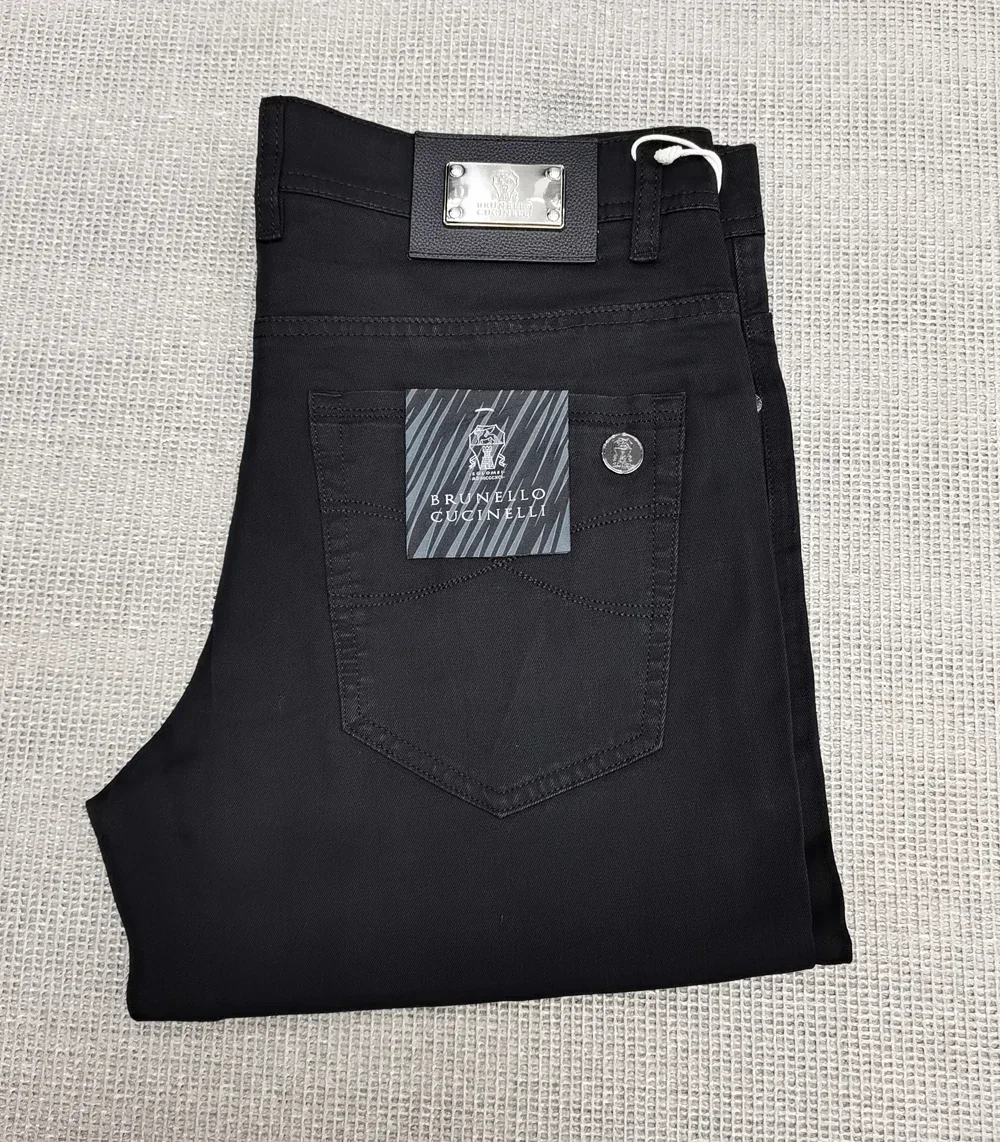 BILLIONAIRE BLKA CPTG Jeans finos de algodón para hombres 2025 Primavera Verano nuevo recto al aire libre elástico de alta calidad tamaño 30-40 pantalones largos