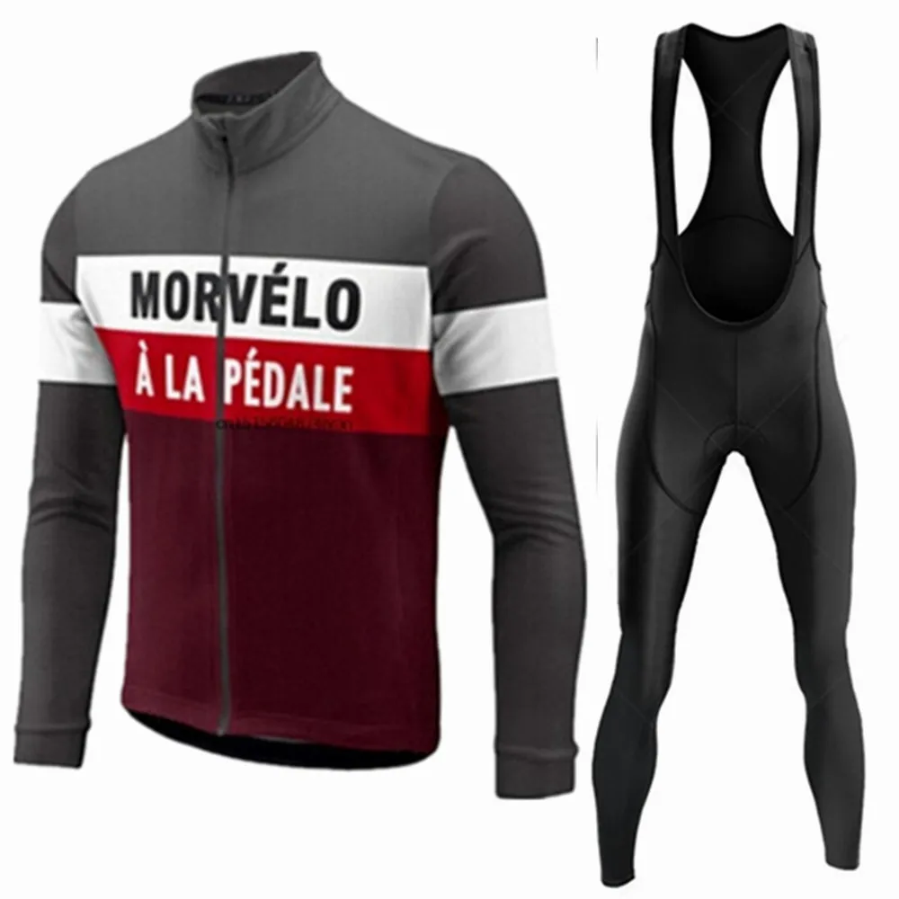 Morvelo 2026 Herbst Radsport-Trikot-Set Herren Rennrad-Bekleidung Langarm Ciclismo Shirt MTB Maillot Fahrrad-Uniform Trägerhose – Detail 4