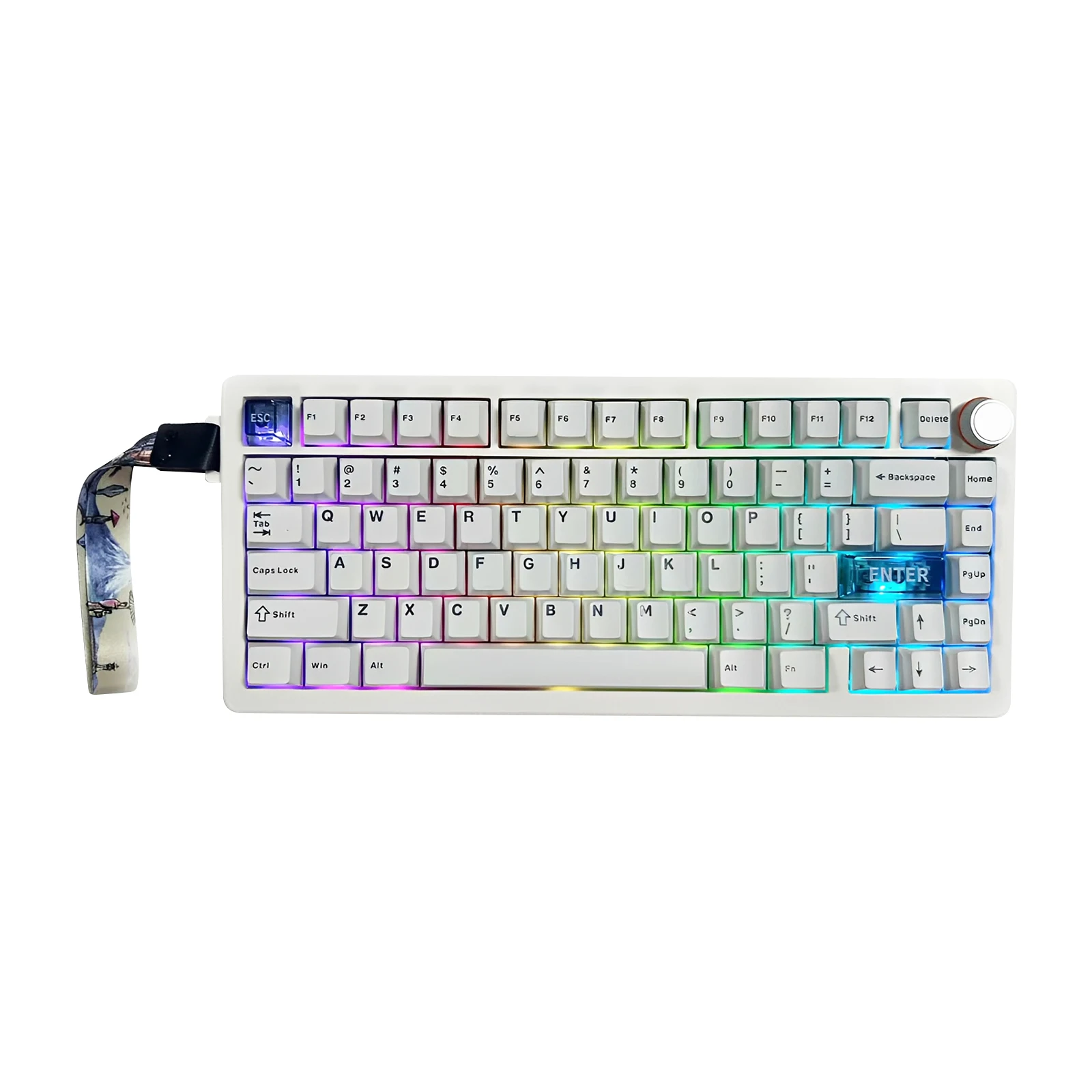 QK75 Triple Mode Gasket Mechanical Keyboard 81-Key BT 2.4G Wireless Hot Swap RGB VIA QMK 4000mAh Gaming