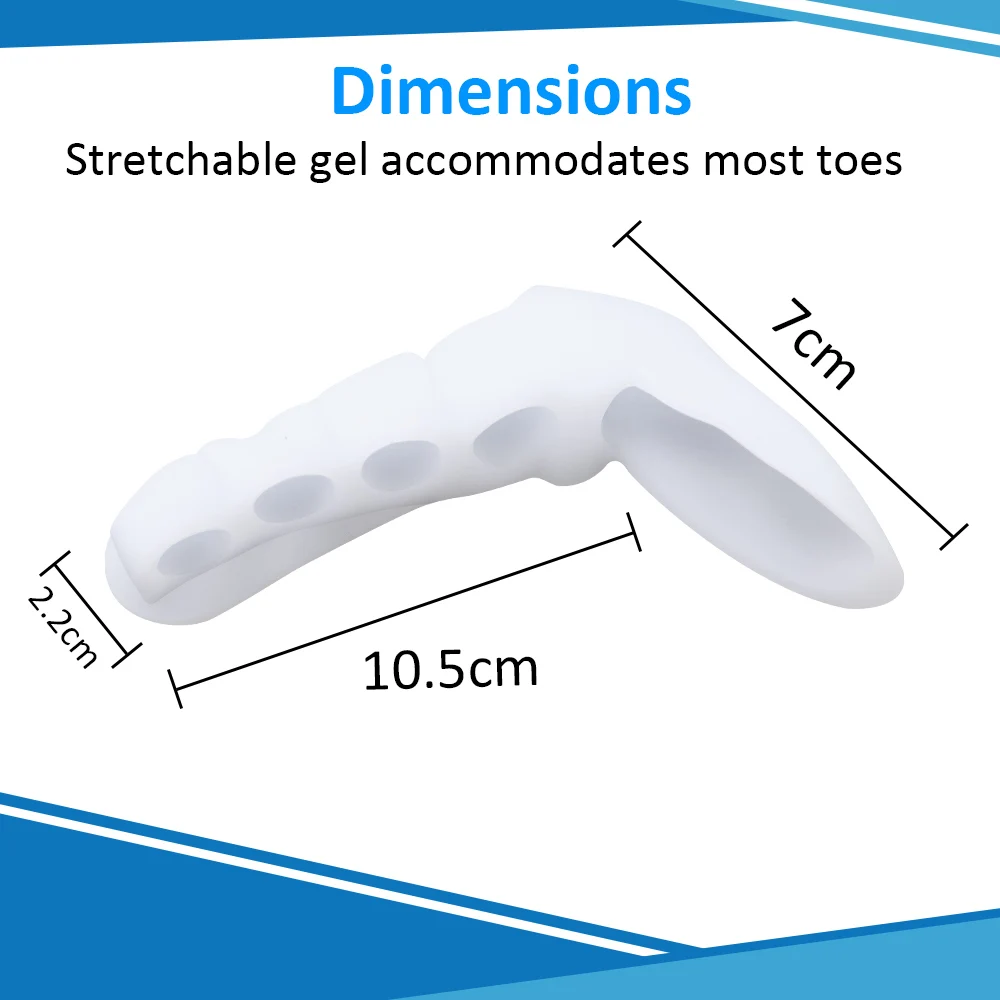 Pexmen 2 Stks/paar Gel Teen Afscheiders Te Corrigeren Eeltknobbels En Herstellen Tenen Naar Hun Oorspronkelijke Vorm Bunion Corrector Teen Spacer